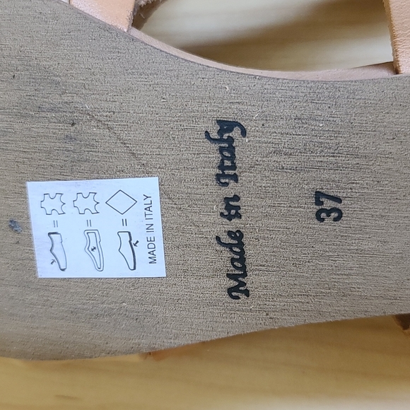 Semilla Italian Leather Sandals Nude color Size 6 - Picture 3 of 5